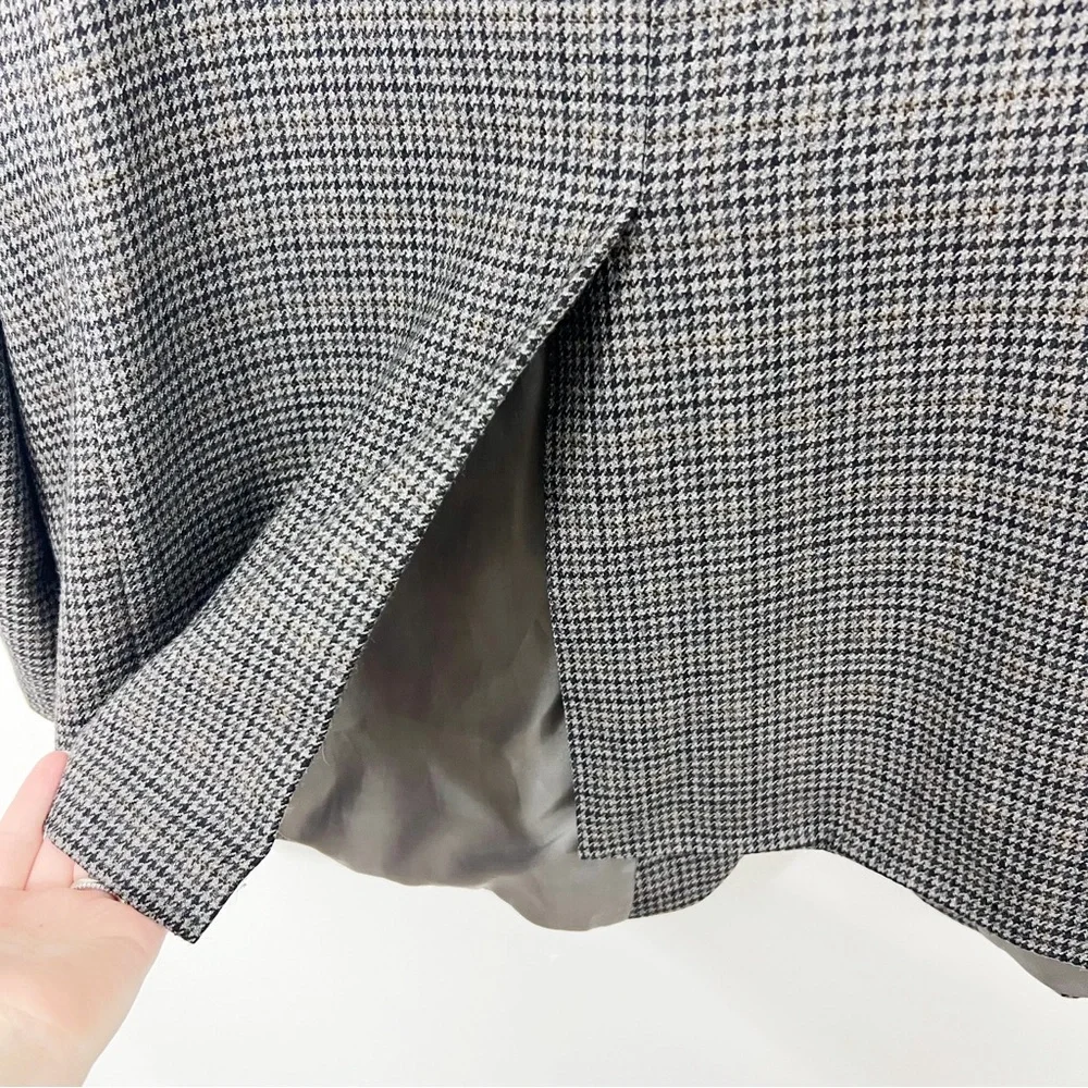 Lauren Ralph Lauren Houndstooth Wool Single Breasted Blazer Coat Size 50L